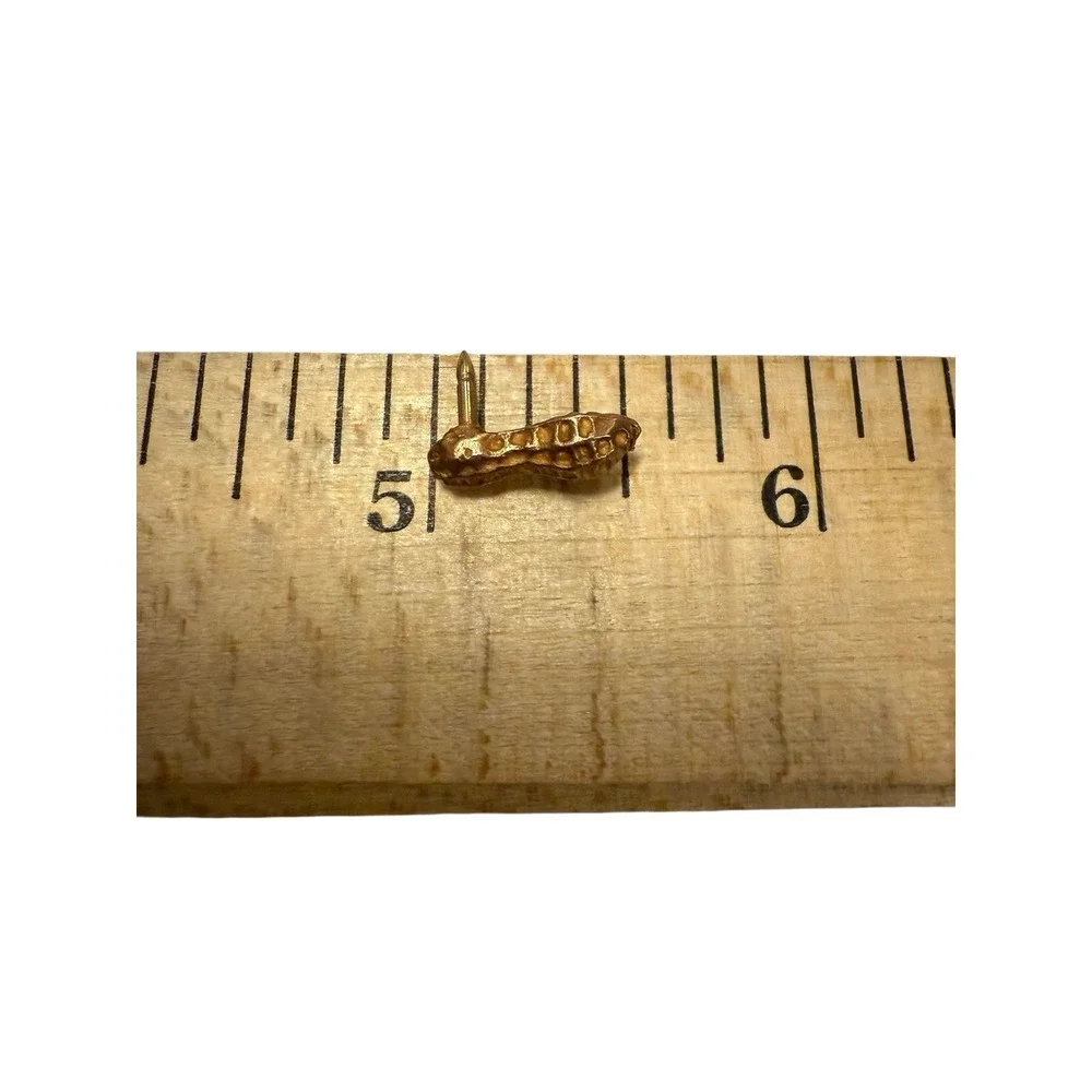 Vintage‎ Peanut Tie Tacks Gold Tone - Set of 3